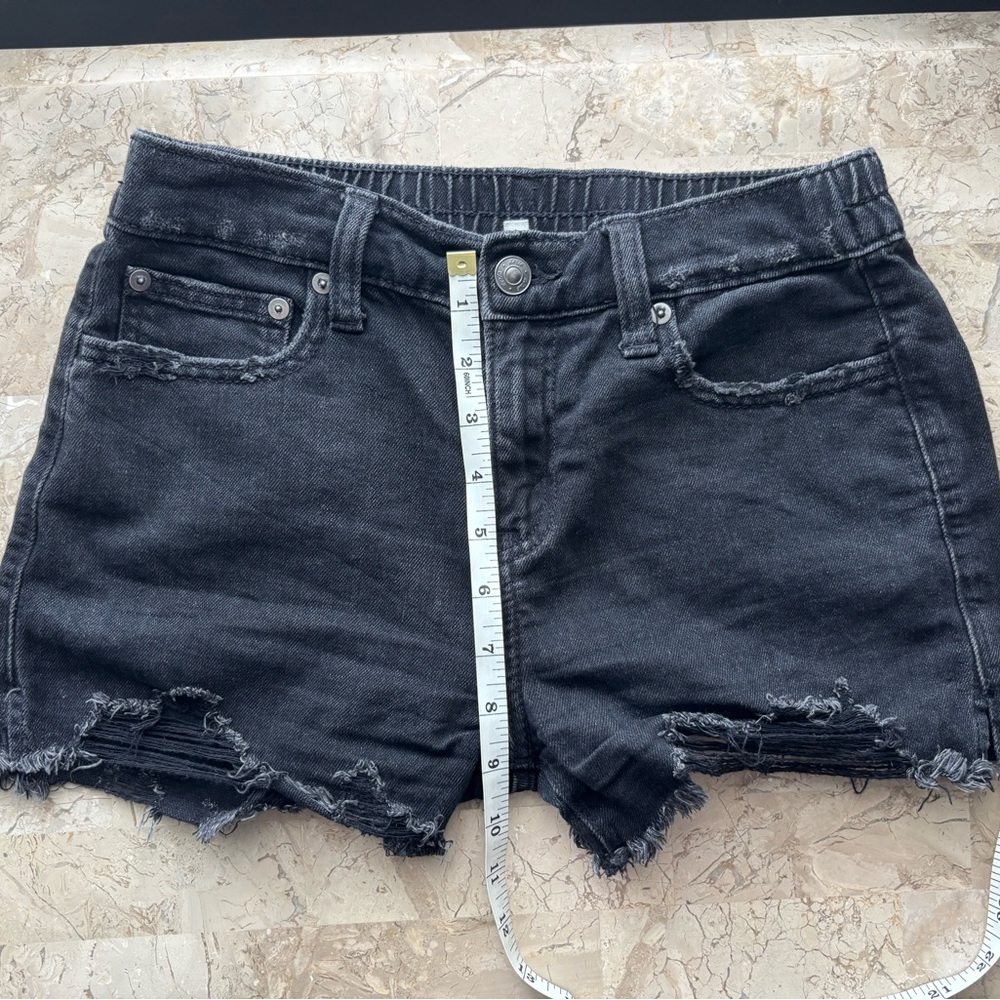 Black Denim Shorts